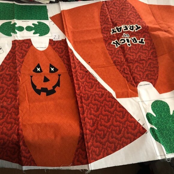 🛒 $8Fabric DIY Material 1 yard Halloween Costume Jack O Lantern Panel sizes 2-4 - Picture 3 of 6
